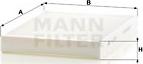 Mann-Filter CU 2733 - Фильтр воздуха в салоне unicars.by