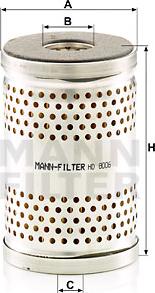 Mann-Filter HD 8006 x - Фильтр, система рабочей гидравлики unicars.by