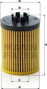 Mann-Filter HU 712/8 x - Масляный фильтр unicars.by