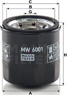 Mann-Filter MW 6001 - Масляный фильтр unicars.by