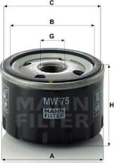 Mann-Filter MW 75 - Масляный фильтр unicars.by