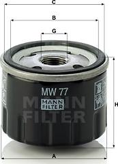 Mann-Filter MW 77 - Масляный фильтр unicars.by