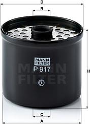 Mann-Filter P 917 x - Топливный фильтр unicars.by