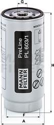 Mann-Filter PL 603/1 x - Топливный фильтр unicars.by