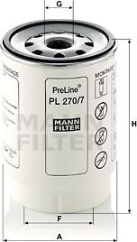 Mann-Filter PL 270/7 x - Топливный фильтр unicars.by