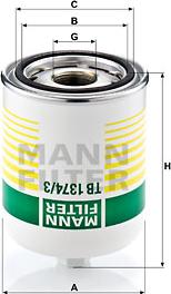 Mann-Filter TB 1374/3 x - Патрон осушителя воздуха, пневматическая система unicars.by