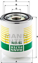 Mann-Filter TB 1374 x - Патрон осушителя воздуха, пневматическая система unicars.by