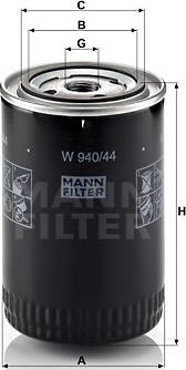 Mann-Filter W 940/44 - Масляный фильтр unicars.by