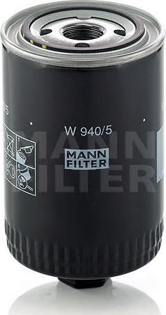 Mann-Filter W 940/5 (10) - Масляный фильтр unicars.by