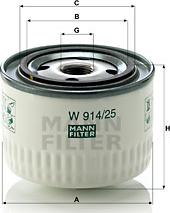 Mann-Filter W 914/25 - Гидрофильтр, автоматическая коробка передач unicars.by