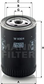 Mann-Filter W 936/4 - Масляный фильтр unicars.by