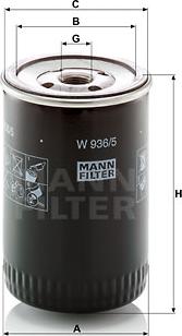 Mann-Filter W 936/5 - Масляный фильтр unicars.by