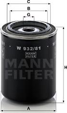 Mann-Filter W 932/81 - Масляный фильтр unicars.by