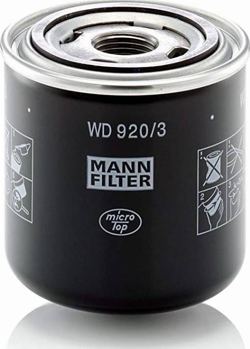 Mann-Filter W 920/3 - Масляный фильтр unicars.by