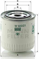 Mann-Filter W 920/21 - Масляный фильтр unicars.by