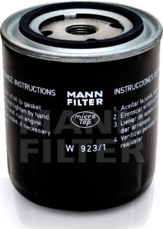 Mann-Filter W 923/1 - Масляный фильтр unicars.by