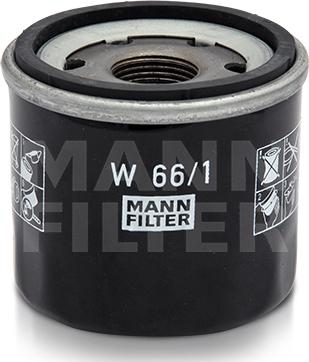 Mann-Filter W 66/1 - Масляный фильтр unicars.by