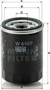 Mann-Filter W 610/9 - Масляный фильтр unicars.by