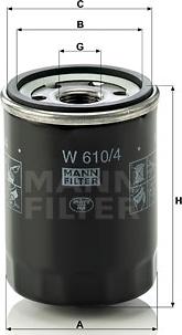 Mann-Filter W 610/4 - Масляный фильтр unicars.by