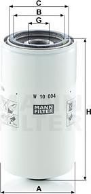 Mann-Filter W 10 004 - Масляный фильтр unicars.by