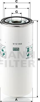 Mann-Filter W 13 145/6 - Масляный фильтр unicars.by