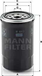 Mann-Filter W 8011 - Масляный фильтр unicars.by