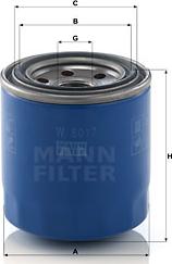 Mann-Filter W 8017 - Масляный фильтр unicars.by