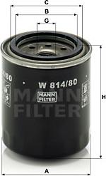 Mann-Filter W 814/80 - Масляный фильтр unicars.by