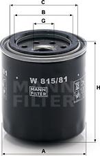 Mann-Filter W 815/81 - Масляный фильтр unicars.by