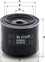 Mann-Filter W 811/81 - Масляный фильтр unicars.by