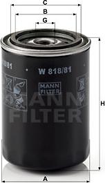 Mann-Filter W 818/81 - Масляный фильтр unicars.by