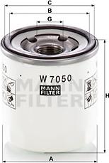 Mann-Filter W 7050 - Масляный фильтр unicars.by