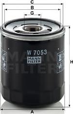 Mann-Filter W 7053 - Масляный фильтр unicars.by