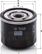 Mann-Filter W 7069 - Масляный фильтр unicars.by