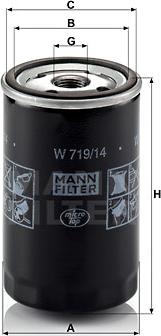 Mann-Filter W 719/14 - Масляный фильтр unicars.by