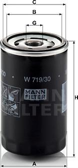 Mann-Filter W 719/30 - Масляный фильтр unicars.by