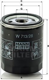 Mann-Filter W 713/28 - Масляный фильтр unicars.by