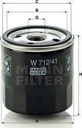 Mann-Filter W 712/41 - Масляный фильтр unicars.by