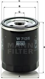 Mann-Filter W 712/6 - Масляный фильтр unicars.by