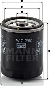 Mann-Filter W 712/82 - Масляный фильтр unicars.by