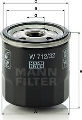 Mann-Filter W 712/32 - Масляный фильтр unicars.by