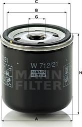 Mann-Filter W 712/21 - Масляный фильтр unicars.by