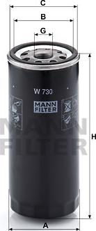 Mann-Filter W 730 - Масляный фильтр unicars.by