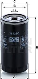 Mann-Filter W 723/3 - Масляный фильтр unicars.by