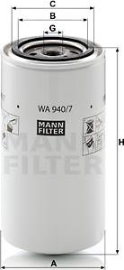 Mann-Filter WA 940/7 - Фильтр охлаждающей жидкости unicars.by