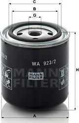 Mann-Filter WA 923/2 - Фильтр охлаждающей жидкости unicars.by