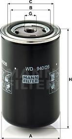 Mann-Filter WD 940/26 - Масляный фильтр unicars.by