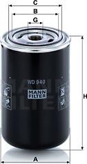 Mann-Filter WD 940 - Масляный фильтр unicars.by