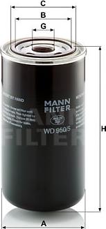 Mann-Filter WD 950/5 - Фильтр, система рабочей гидравлики unicars.by