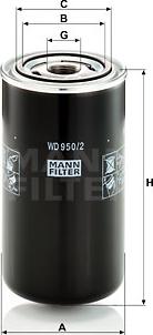 Mann-Filter WD 950/2 - Гидрофильтр, автоматическая коробка передач unicars.by